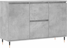 vidaXL - Dressoir - 104x35x70 - cm - bewerkt - hout - betongrijs