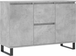 vidaXL - Dressoir - 104x35x70 - cm - bewerkt - hout - betongrijs