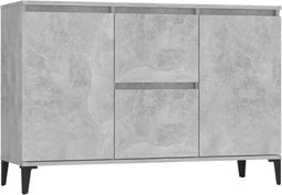 vidaXL - Dressoir - 104x35x70 - cm - bewerkt - hout - betongrijs
