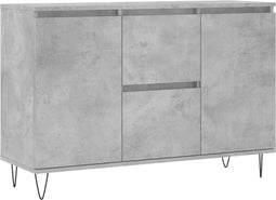 vidaXL - Dressoir - 104x35x70 - cm - bewerkt - hout - betongrijs