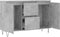 vidaXL - Dressoir - 104x35x70 - cm - bewerkt - hout - betongrijs