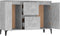 vidaXL - Dressoir - 104x35x70 - cm - bewerkt - hout - betongrijs