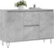 vidaXL - Dressoir - 104x35x70 - cm - bewerkt - hout - betongrijs