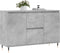 vidaXL - Dressoir - 104x35x70 - cm - bewerkt - hout - betongrijs