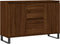 vidaXL - Dressoir - 104x35x70 - cm - bewerkt - hout - bruin - eikenkleur