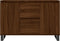 vidaXL - Dressoir - 104x35x70 - cm - bewerkt - hout - bruin - eikenkleur