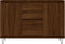 vidaXL - Dressoir - 104x35x70 - cm - bewerkt - hout - bruin - eikenkleur