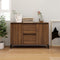 vidaXL - Dressoir - 104x35x70 - cm - bewerkt - hout - bruin - eikenkleur