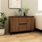 vidaXL - Dressoir - 104x35x70 - cm - bewerkt - hout - bruin - eikenkleur