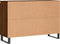 vidaXL - Dressoir - 104x35x70 - cm - bewerkt - hout - bruin - eikenkleur