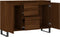 vidaXL - Dressoir - 104x35x70 - cm - bewerkt - hout - bruin - eikenkleur