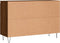 vidaXL - Dressoir - 104x35x70 - cm - bewerkt - hout - bruin - eikenkleur