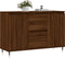 vidaXL - Dressoir - 104x35x70 - cm - bewerkt - hout - bruin - eikenkleur