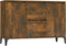 vidaXL - Dressoir - 104x35x70 - cm - bewerkt - hout - gerookt - eikenkleurig