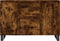 vidaXL - Dressoir - 104x35x70 - cm - bewerkt - hout - gerookt - eikenkleurig