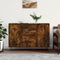 vidaXL - Dressoir - 104x35x70 - cm - bewerkt - hout - gerookt - eikenkleurig
