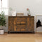 vidaXL - Dressoir - 104x35x70 - cm - bewerkt - hout - gerookt - eikenkleurig