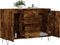 vidaXL - Dressoir - 104x35x70 - cm - bewerkt - hout - gerookt - eikenkleurig