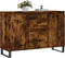 vidaXL - Dressoir - 104x35x70 - cm - bewerkt - hout - gerookt - eikenkleurig