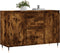vidaXL - Dressoir - 104x35x70 - cm - bewerkt - hout - gerookt - eikenkleurig