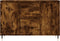 vidaXL - Dressoir - 104x35x70 - cm - bewerkt - hout - gerookt - eikenkleurig