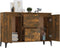 vidaXL - Dressoir - 104x35x70 - cm - bewerkt - hout - gerookt - eikenkleurig