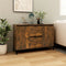 vidaXL - Dressoir - 104x35x70 - cm - bewerkt - hout - gerookt - eikenkleurig