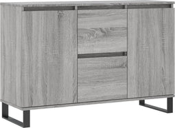 vidaXL - Dressoir - 104x35x70 - cm - bewerkt - hout - grijs - sonoma - eikenkleurig