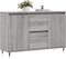 vidaXL - Dressoir - 104x35x70 - cm - bewerkt - hout - grijs - sonoma - eikenkleurig