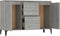vidaXL - Dressoir - 104x35x70 - cm - bewerkt - hout - grijs - sonoma - eikenkleurig