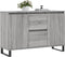 vidaXL - Dressoir - 104x35x70 - cm - bewerkt - hout - grijs - sonoma - eikenkleurig