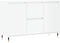vidaXL - Dressoir - 104x35x70 - cm - bewerkt - hout - hoogglans - wit