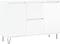 vidaXL - Dressoir - 104x35x70 - cm - bewerkt - hout - hoogglans - wit