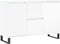 vidaXL - Dressoir - 104x35x70 - cm - bewerkt - hout - hoogglans - wit