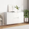 vidaXL - Dressoir - 104x35x70 - cm - bewerkt - hout - hoogglans - wit