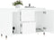 vidaXL - Dressoir - 104x35x70 - cm - bewerkt - hout - hoogglans - wit