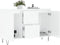 vidaXL - Dressoir - 104x35x70 - cm - bewerkt - hout - hoogglans - wit