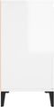 vidaXL - Dressoir - 104x35x70 - cm - bewerkt - hout - hoogglans - wit