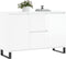 vidaXL - Dressoir - 104x35x70 - cm - bewerkt - hout - hoogglans - wit