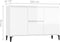 vidaXL - Dressoir - 104x35x70 - cm - bewerkt - hout - hoogglans - wit