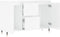 vidaXL - Dressoir - 104x35x70 - cm - bewerkt - hout - hoogglans - wit