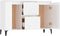vidaXL - Dressoir - 104x35x70 - cm - bewerkt - hout - hoogglans - wit