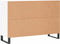 vidaXL - Dressoir - 104x35x70 - cm - bewerkt - hout - hoogglans - wit