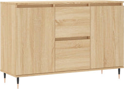 vidaXL - Dressoir - 104x35x70 - cm - bewerkt - hout - sonoma - eikenkleurig