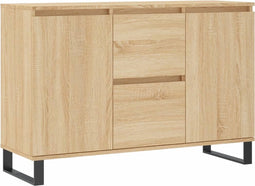 vidaXL - Dressoir - 104x35x70 - cm - bewerkt - hout - sonoma - eikenkleurig