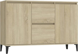vidaXL - Dressoir - 104x35x70 - cm - bewerkt - hout - sonoma - eikenkleurig