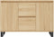vidaXL - Dressoir - 104x35x70 - cm - bewerkt - hout - sonoma - eikenkleurig