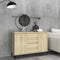vidaXL - Dressoir - 104x35x70 - cm - bewerkt - hout - sonoma - eikenkleurig