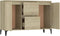 vidaXL - Dressoir - 104x35x70 - cm - bewerkt - hout - sonoma - eikenkleurig