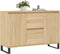 vidaXL - Dressoir - 104x35x70 - cm - bewerkt - hout - sonoma - eikenkleurig